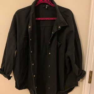 Sassy oversized denim shirt